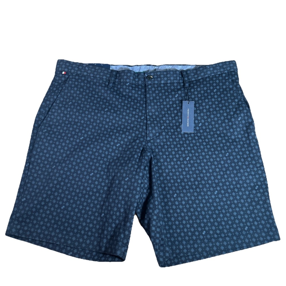 NWT Tommy Hilfiger Men's 40 Blue Brooklyn Shorts Stretch 9" Chinos Preppy Casual